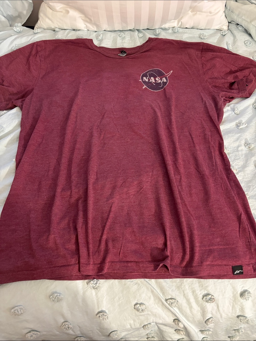 NASA Logo Short Sleeve Tee in Burgundy